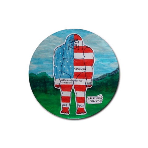 Painted Flag Big Foot Aust Drink Coasters 4 Pack (Round) from ZippyPress Front