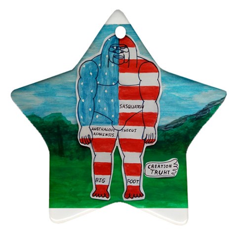 Painted Flag Big Foot Aust Star Ornament (Two Sides) from ZippyPress Front