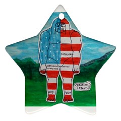 Painted Flag Big Foot Aust Star Ornament (Two Sides) from ZippyPress Front