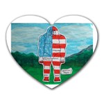 Painted Flag Big Foot Aust Mouse Pad (Heart)