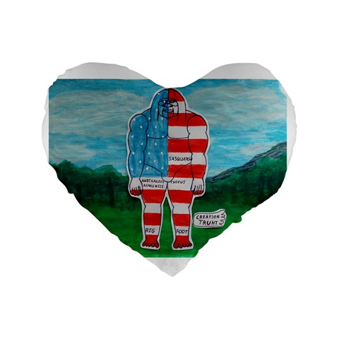 Painted Flag Big Foot Aust 16  Premium Heart Shape Cushion  from ZippyPress Front
