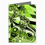Retro Green Abstract Greeting Card (8 Pack)