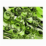 Retro Green Abstract Glasses Cloth (Small, Two Sided)