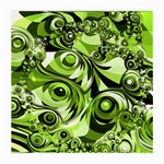 Retro Green Abstract Glasses Cloth (Medium, Two Sided)