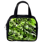 Retro Green Abstract Classic Handbag (One Side)