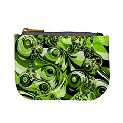 Retro Green Abstract Coin Change Purse from ZippyPress Front