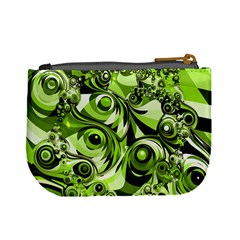 Retro Green Abstract Coin Change Purse from ZippyPress Back