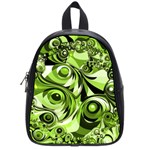 Retro Green Abstract School Bag (Small)