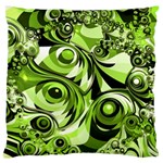 Retro Green Abstract Large Cushion Case (Two Sided) 