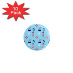 Sailing The Bay 1  Mini Button Magnet (10 pack)