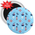 Sailing The Bay 3  Button Magnet (10 pack)