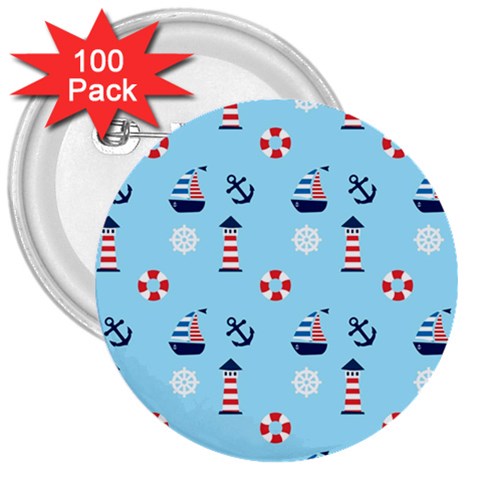 Sailing The Bay 3  Button (100 pack) from ZippyPress Front
