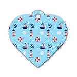Sailing The Bay Dog Tag Heart (Two Sided)