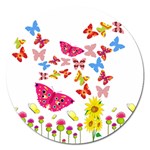 Butterfly Beauty Magnet 5  (Round)