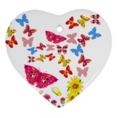 Butterfly Beauty Heart Ornament (Two Sides) from ZippyPress Back