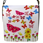 Butterfly Beauty Flap Closure Messenger Bag (Small)