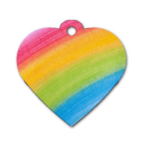 Acrylic Rainbow Dog Tag Heart (Two Sided) from ZippyPress Front