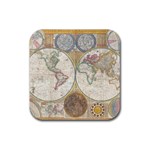1794 World Map Drink Coaster (Square)
