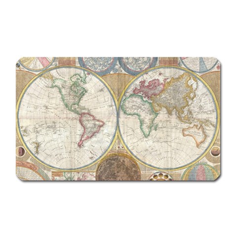 1794 World Map Magnet (Rectangular) from ZippyPress Front