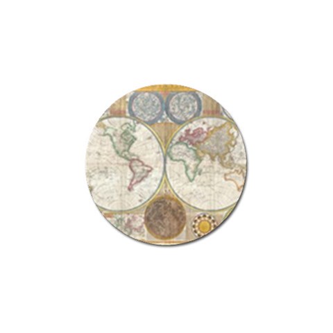 1794 World Map Golf Ball Marker from ZippyPress Front