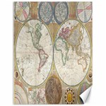1794 World Map Canvas 12  x 16  (Unframed)