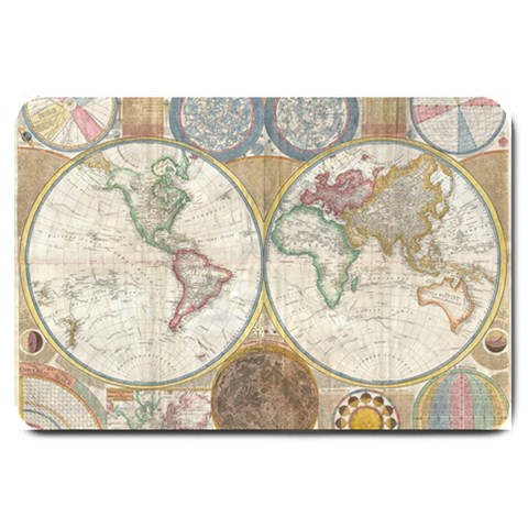 1794 World Map Large Door Mat from ZippyPress 30 x20  Door Mat