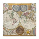 1794 World Map Face Towel