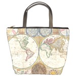 1794 World Map Bucket Handbag