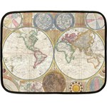 1794 World Map Mini Fleece Blanket (Two Sided)