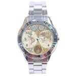 1794 World Map Stainless Steel Watch