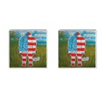 Painted Flag Big Foot Austral Cufflinks (Square)