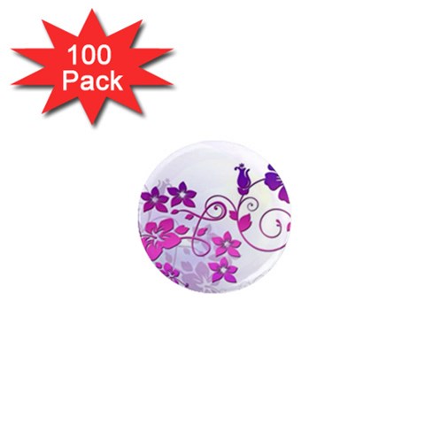 Floral Garden 1  Mini Button Magnet (100 pack) from ZippyPress Front