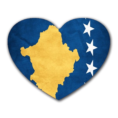 Kosovo Flag Mousepad (Heart) from ZippyPress Front