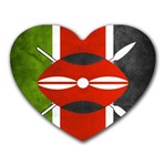 Kenya Kenyan Flag Mousepad (Heart)