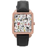 Medieval Mash Up Rose Gold Leather Watch 