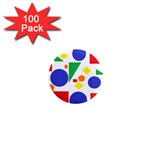Random Geometrics 1  Mini Button Magnet (100 pack)