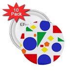 Random Geometrics 2.25  Button (10 pack)