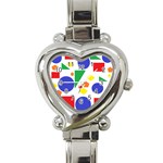 Random Geometrics Heart Italian Charm Watch 