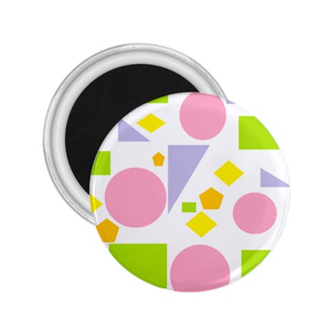 Spring Geometrics 2.25  Button Magnet from ZippyPress Front