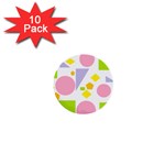 Spring Geometrics 1  Mini Button (10 pack)