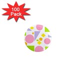 Spring Geometrics 1  Mini Button Magnet (100 pack)