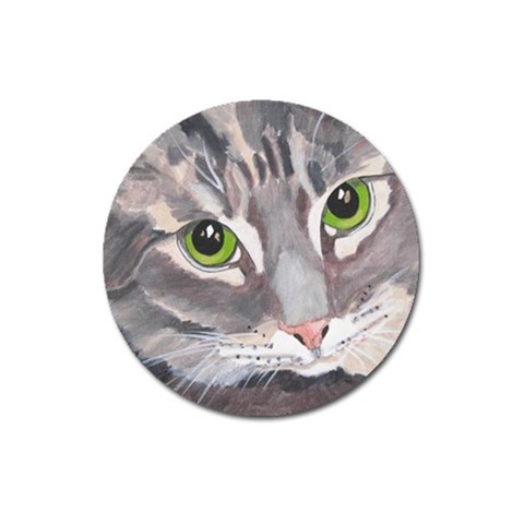 CAT 4 Painting Magnet 3  (Round) from ZippyPress Front
