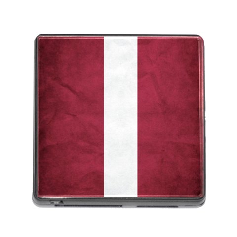 Latvia Latvian Flag Memory Card Reader with Storage (Square) from ZippyPress Front