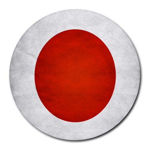 Japan Japanese Flag Round Mousepad from ZippyPress Front