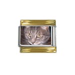 Cat vinni-van Gold Trim Italian Charm (9mm)