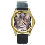 Cat vinni-van Round Gold Metal Watch