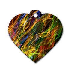 Abstract Smoke Dog Tag Heart (Two Sided) from ZippyPress Front
