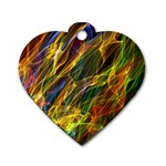 Abstract Smoke Dog Tag Heart (Two Sided)