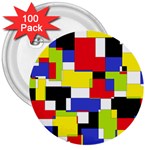 Mod Geometric 3  Button (100 pack)