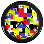 Mod Geometric Wall Clock (Black)